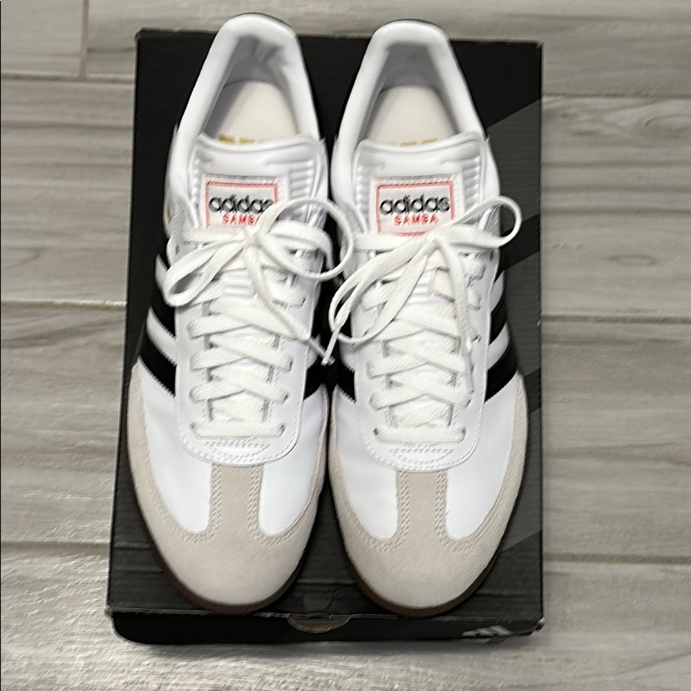Adidas Samba White and Black Sneakers
